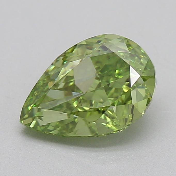 1.07 Ct. Fancy Vivid  Green Pear Lab Grown Diamond