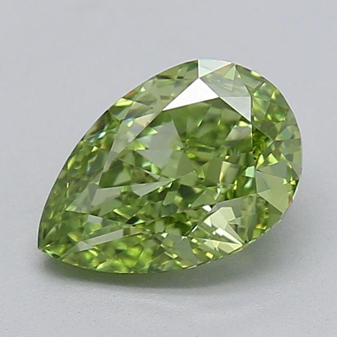 1.04 Ct. Fancy Vivid  Green Pear Lab Grown Diamond