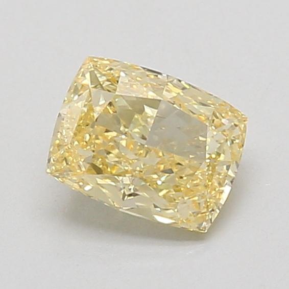0.91 Ct. Fancy Intense Yellow Cushion Lab Grown Diamond