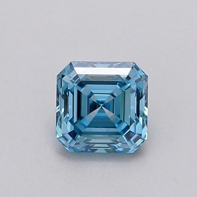 0.91 Ct. Fancy Vivid  Blue Asscher Lab Grown Diamond