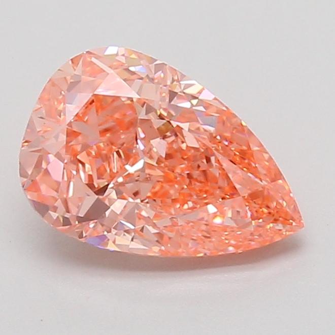 2.08 Ct. Fancy Vivid Pink Pear Lab Grown Diamond
