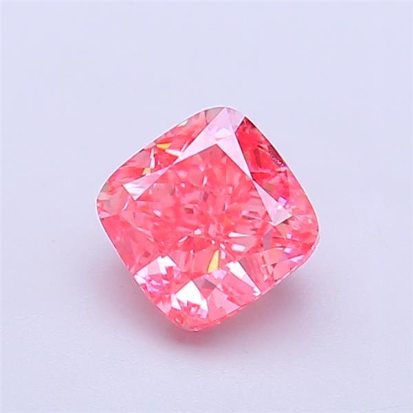 1.02 Ct. Fancy Vivid Pink Cushion Lab Grown Diamond