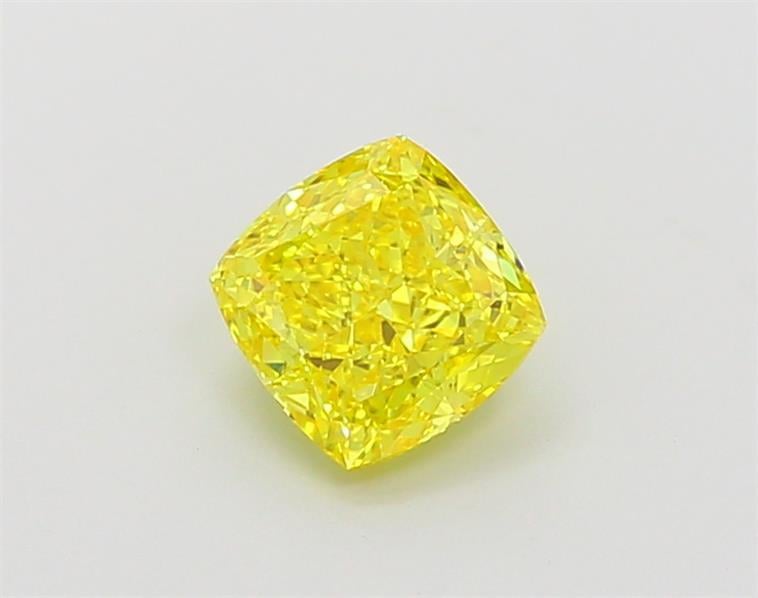 0.99 Ct. Fancy Vivid  Yellow Cushion Lab Grown Diamond
