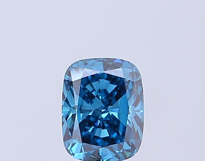 1.05 Ct. Fancy Vivid Blue Cushion Lab Grown Diamond