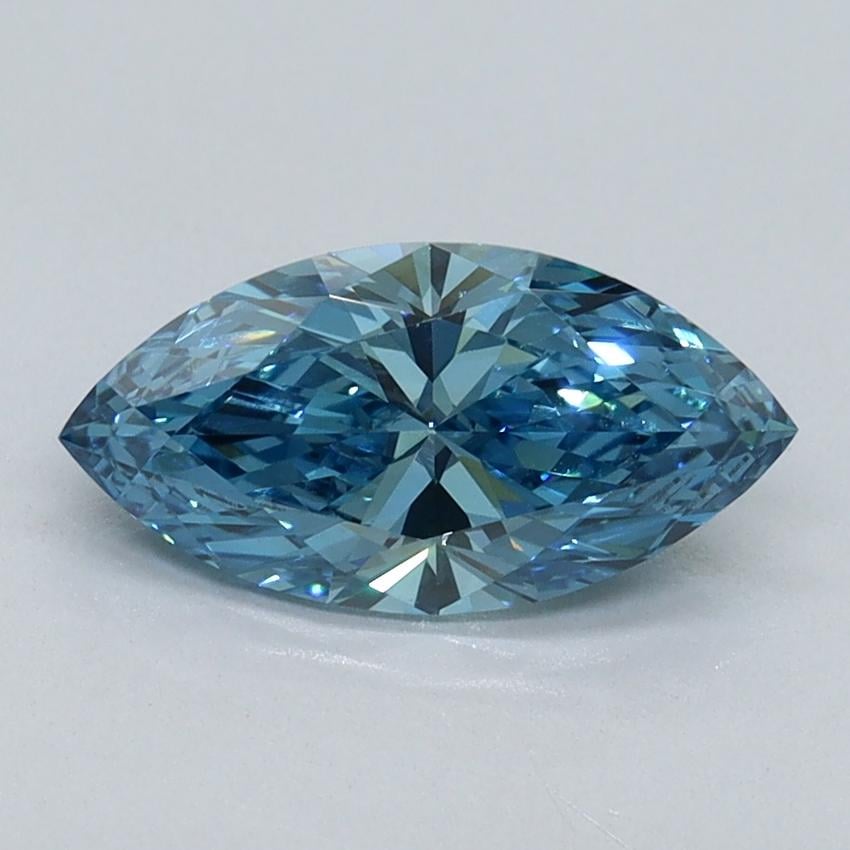 1.04 Ct. Fancy Vivid Blue Marquise Lab Grown Diamond
