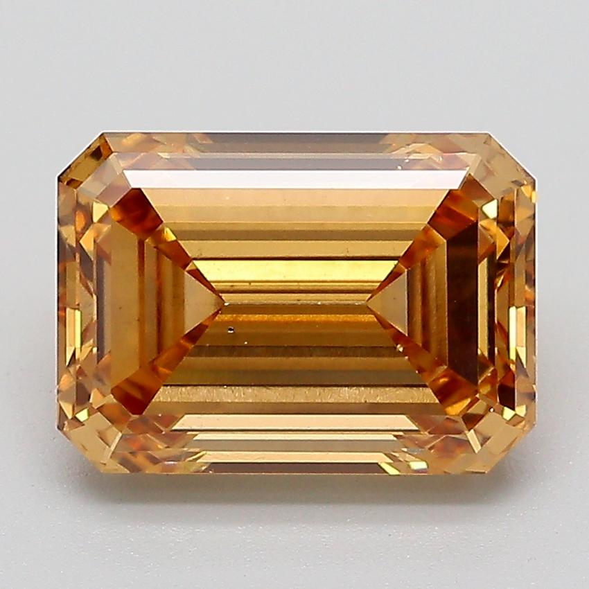 3.09 Ct. Fancy Light  Brown Emerald Lab Grown Diamond