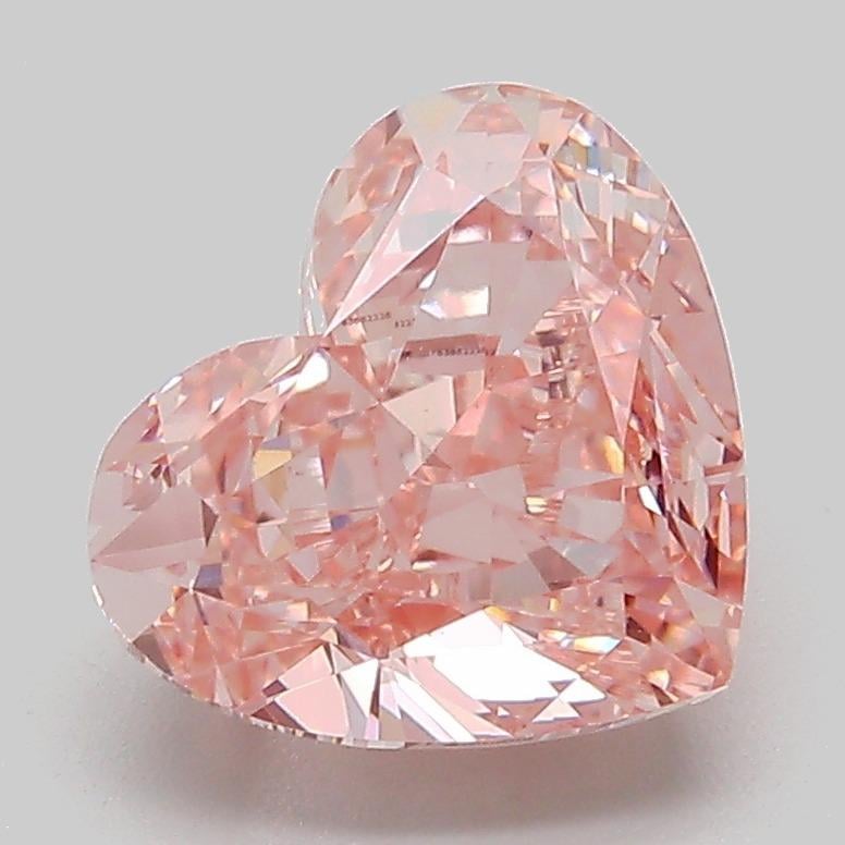3.14 Ct. Fancy Vivid  Pink Heart Lab Grown Diamond