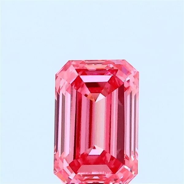 0.59 Ct. Fancy Vivid Pink Emerald Lab Grown Diamond