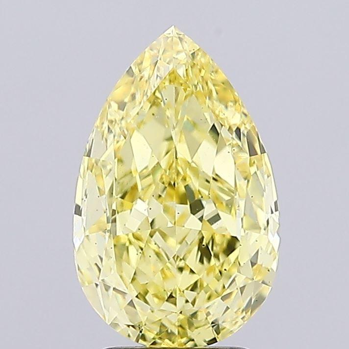3.01 Ct. Fancy Intense Yellow Pear Lab Grown Diamond