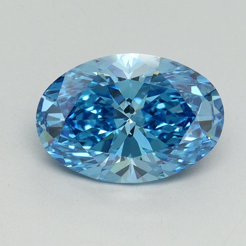 2.05 Ct. Fancy Vivid Blue Oval Lab Grown Diamond
