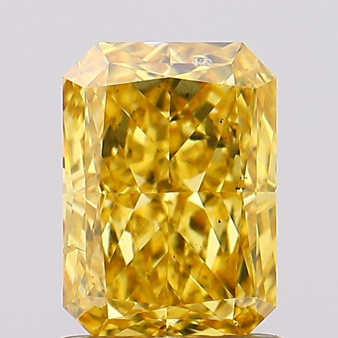 1.27 Ct. Fancy Vivid Yellow Radiant Lab Grown Diamond
