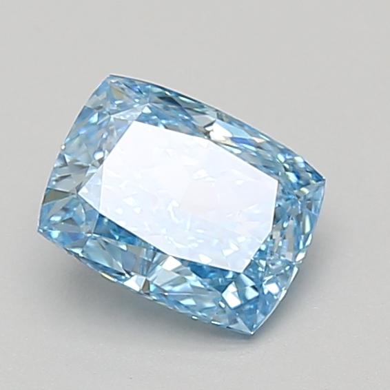1.03 Ct. Fancy Vivid Blue Cushion Lab Grown Diamond