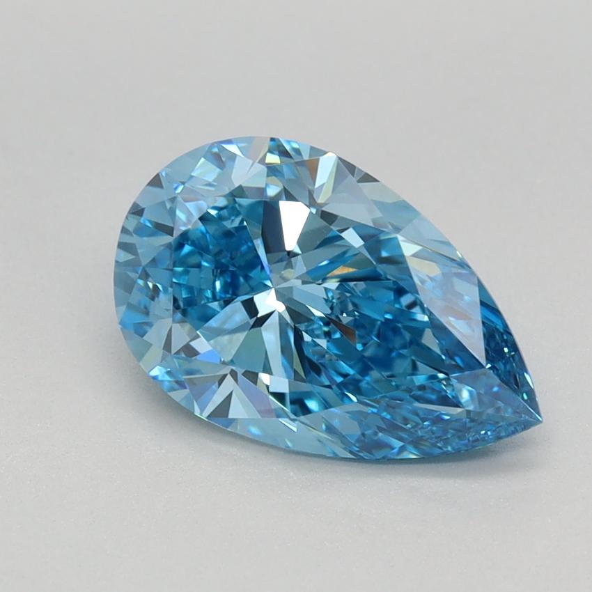 1.56 Ct. Fancy Vivid Blue Pear Lab Grown Diamond