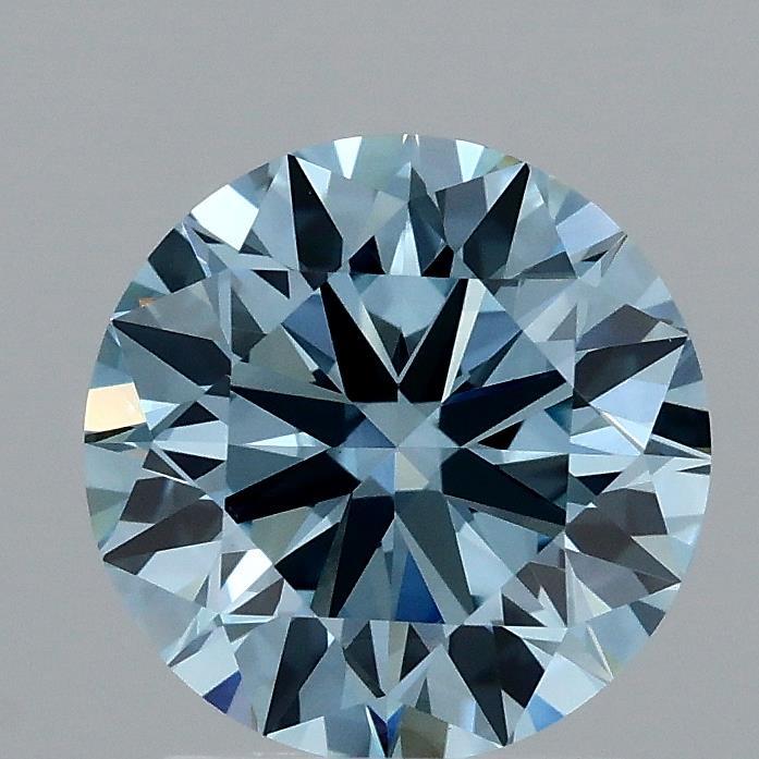 1.88 Ct. Fancy Vivid Blue Round Lab Grown Diamond