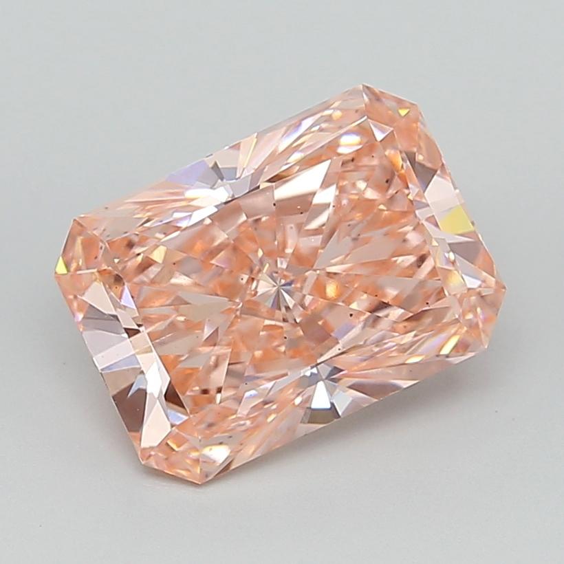 4.06 Ct. Fancy Vivid  Pink Radiant Lab Grown Diamond