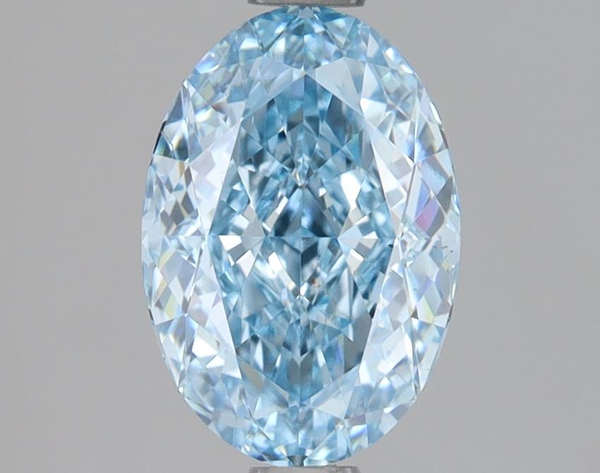 1.55 Ct. Fancy Vivid Blue Oval Lab Grown Diamond