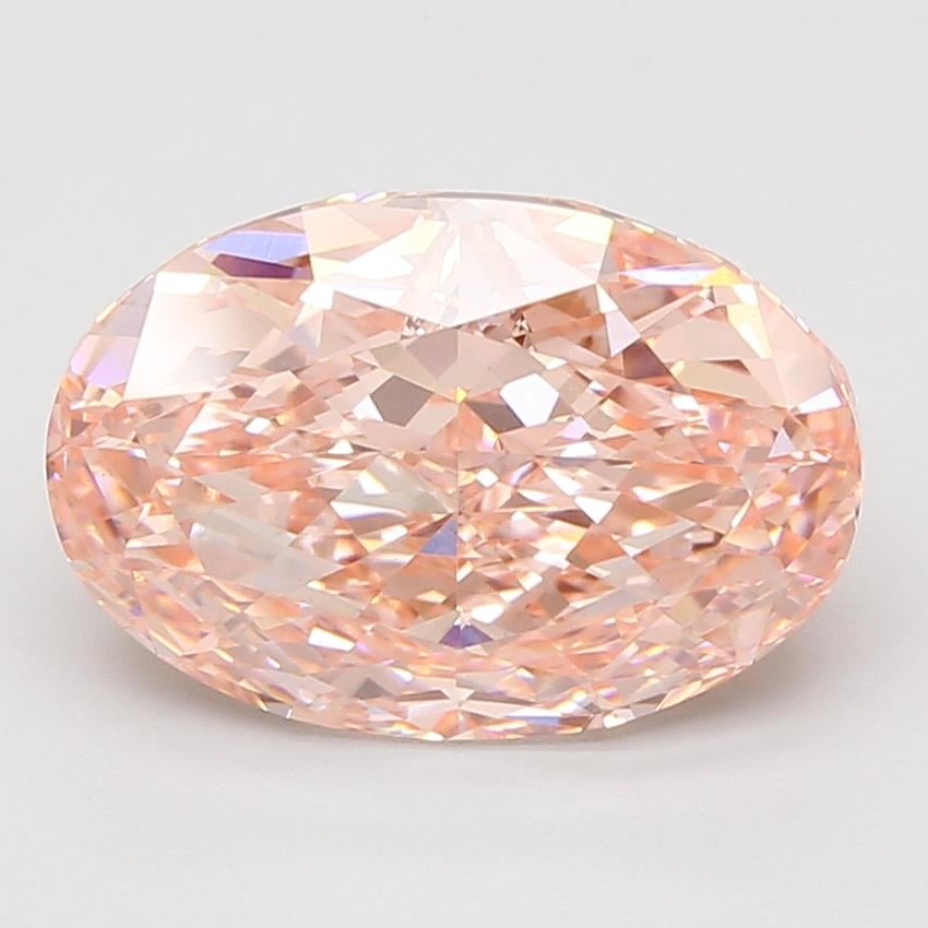6.04 Ct. Fancy Vivid Pink Oval Lab Grown Diamond