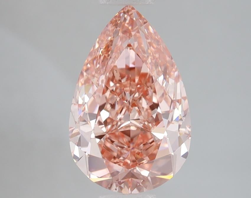 3.08 Ct. Fancy Vivid Pink Pear Lab Grown Diamond