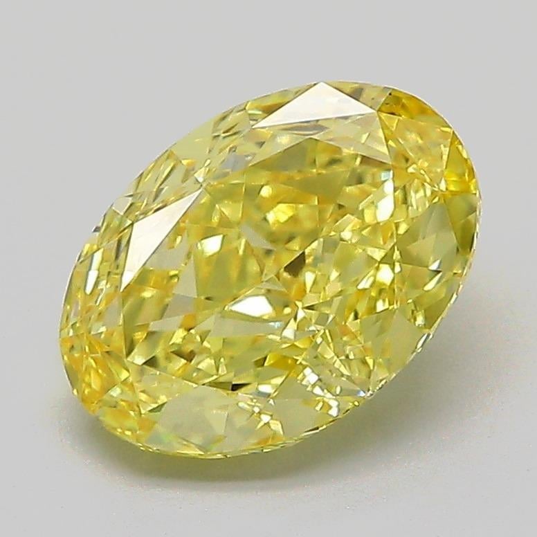 2.04 Ct. Fancy Intense Yellow Oval Lab Grown Diamond