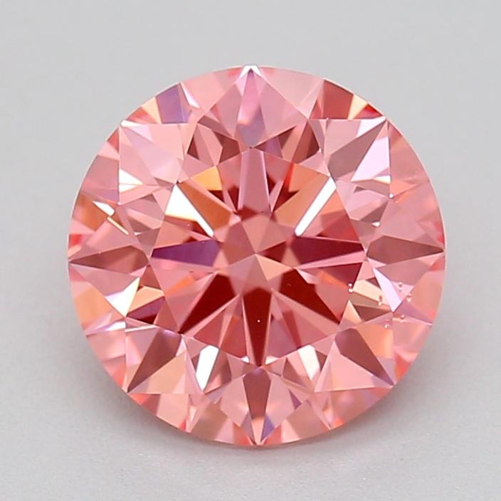 0.88 Ct. Fancy Vivid  Pink Round Lab Grown Diamond