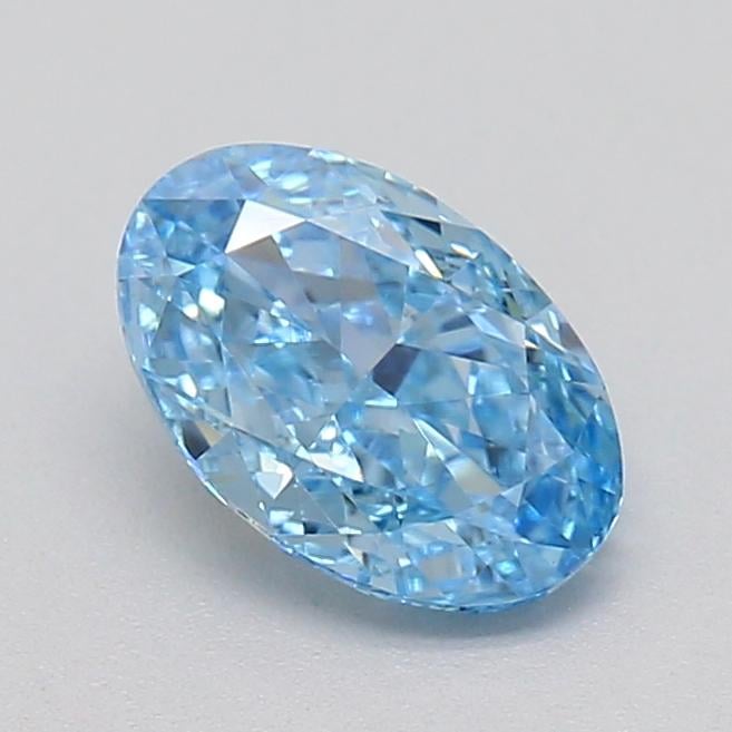 0.50 Ct. Fancy Vivid  Blue Oval Lab Grown Diamond