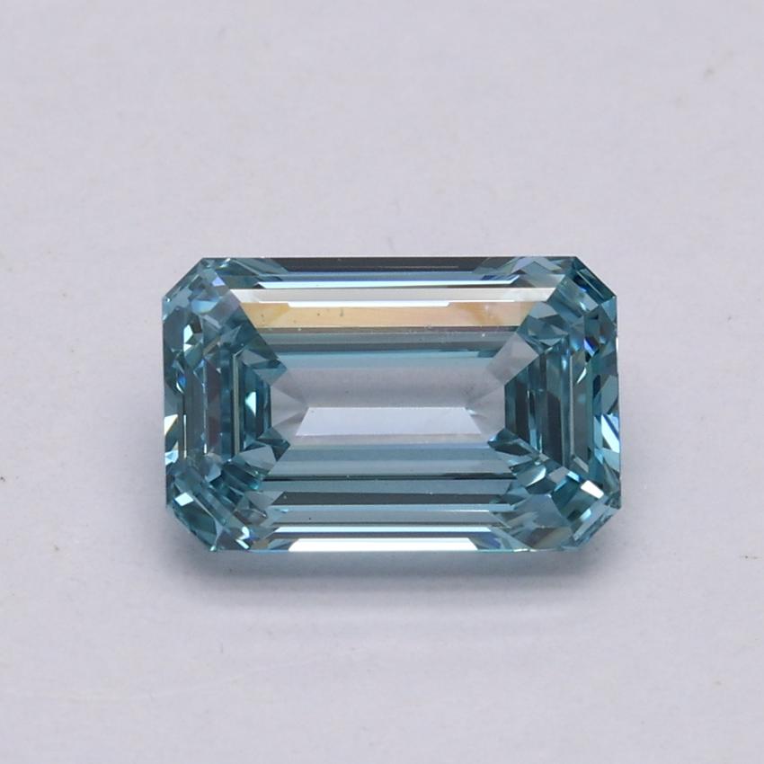 1.05 Ct. Fancy Intense Blue Emerald Lab Grown Diamond