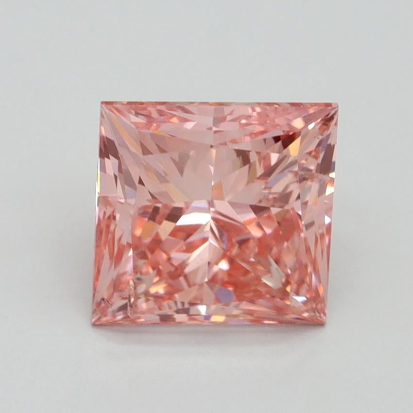 3.17 Ct. Fancy Vivid Pink Princess Lab Grown Diamond