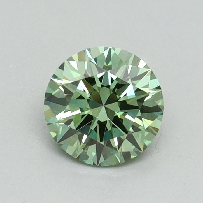 0.62 Ct. Fancy Vivid Green Round Lab Grown Diamond