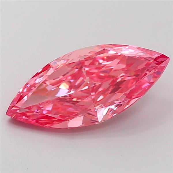 2.53 Ct. Fancy Vivid Pink Marquise Lab Grown Diamond