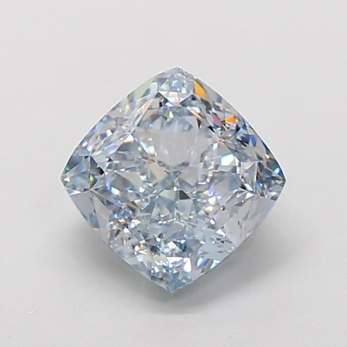 3.55 Ct. Fancy Intense  Blue Cushion Lab Grown Diamond