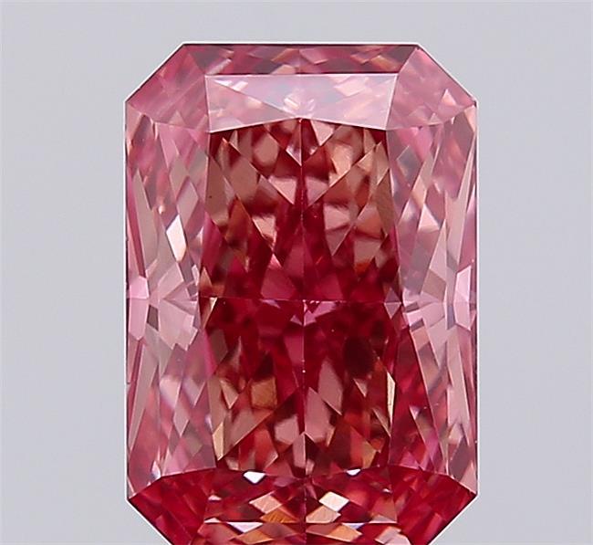2.98 Ct. Fancy Vivid  Pink Radiant Lab Grown Diamond