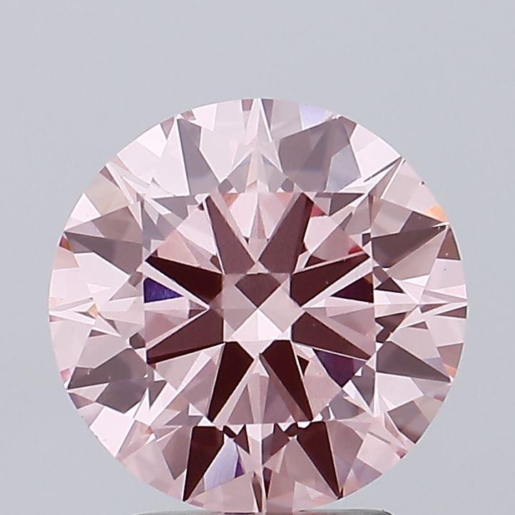 2.98 Ct. Fancy Vivid Pink Round Lab Grown Diamond
