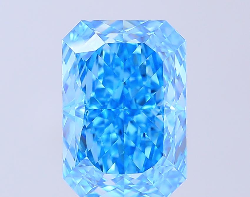 5.08 Ct. Fancy Vivid  Blue Radiant Lab Grown Diamond