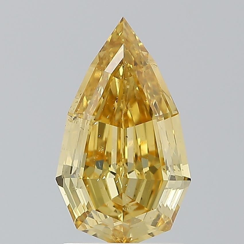 2.04 Ct. Fancy Deep Orangy Yellow Pear Diamond