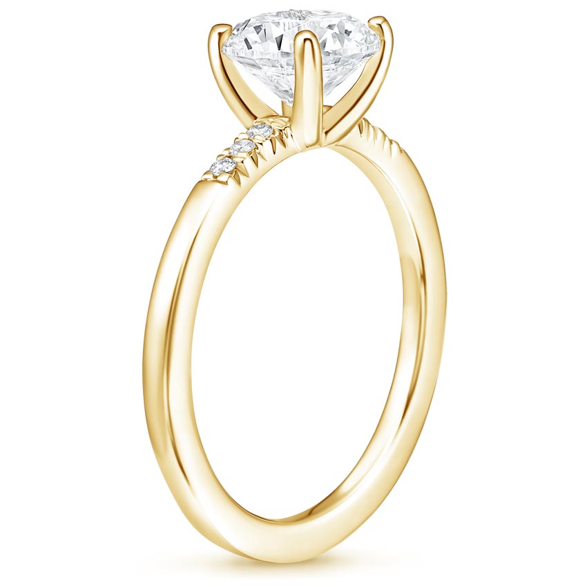 18K Yellow Gold Bettina Diamond Ring, large side view
