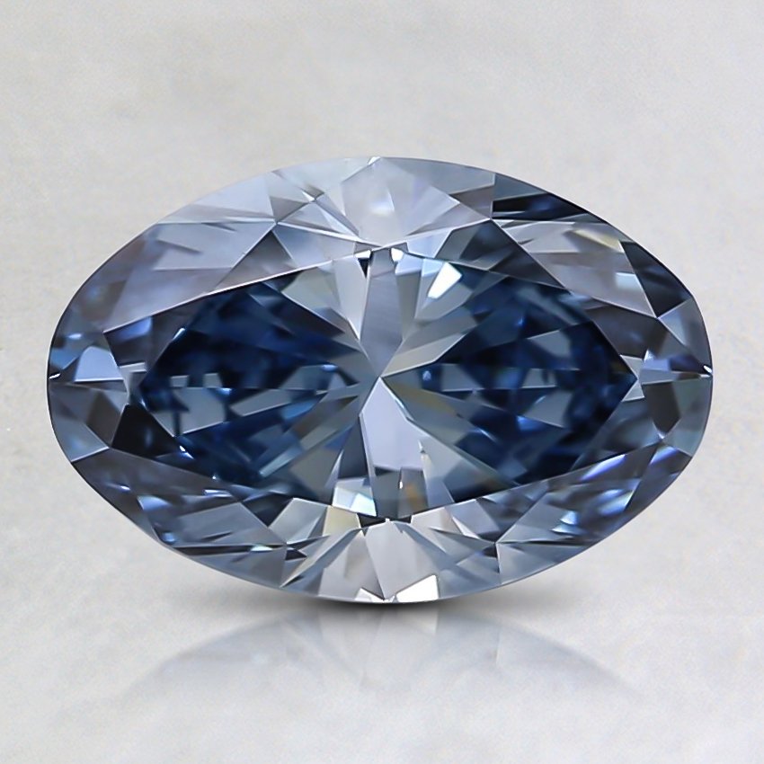 1.29 Ct. Fancy Intense Blue Oval Lab Grown Diamond