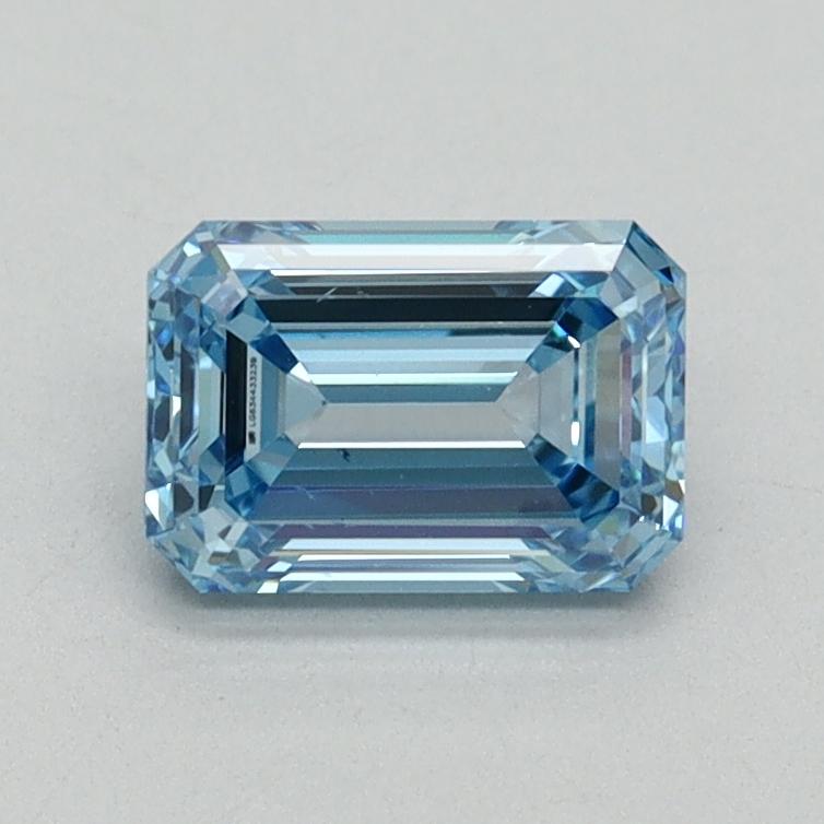 0.92 Ct. Fancy Vivid Blue Emerald Lab Grown Diamond