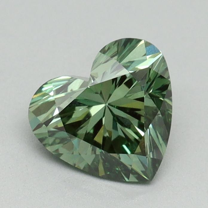 1.00 Ct. Fancy Vivid Green Heart Lab Grown Diamond