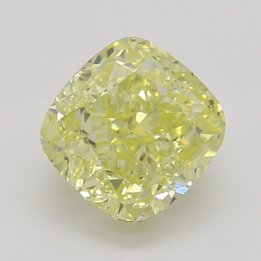 0.70 Ct. Fancy Intense Yellow Cushion Diamond