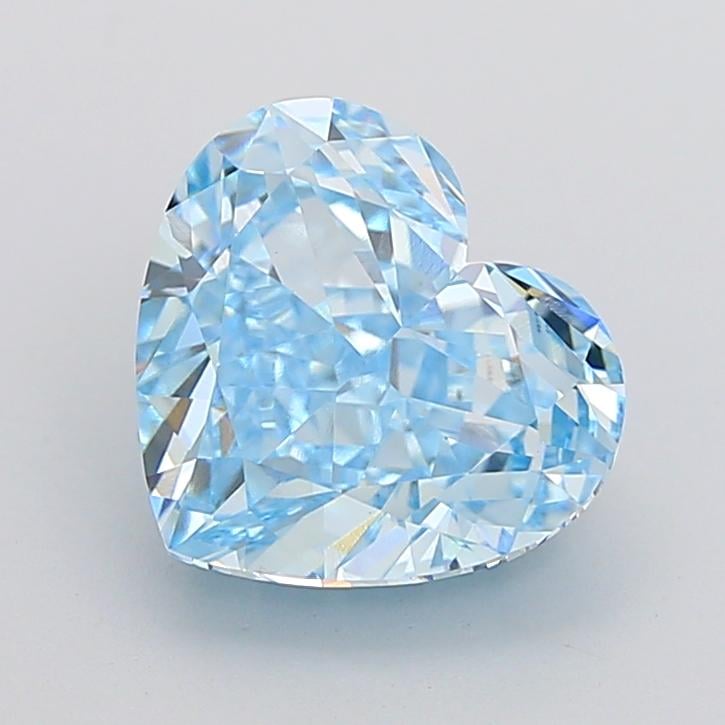 5.13 Ct. Fancy Vivid Blue Heart Lab Grown Diamond
