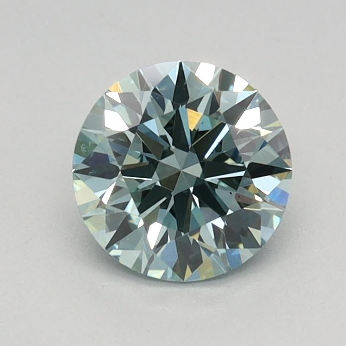 0.66 Ct. Fancy Intense Green Round Lab Grown Diamond