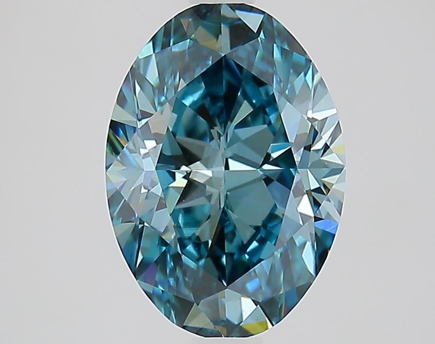 2.50 Ct. Fancy Vivid Blue Oval Lab Grown Diamond