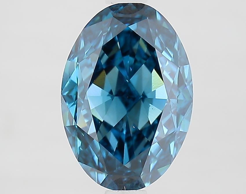 2.41 Ct. Fancy Vivid Blue Oval Lab Grown Diamond