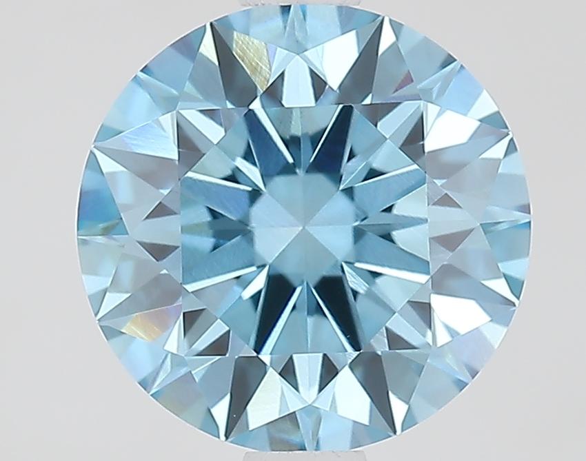 1.75 Ct. Fancy Vivid Blue Round Lab Grown Diamond