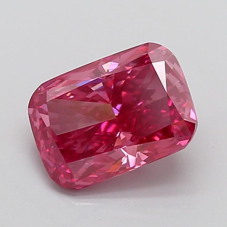 4.56 Ct. Fancy Vivid New_Mst Pink Cushion Lab Grown Diamond