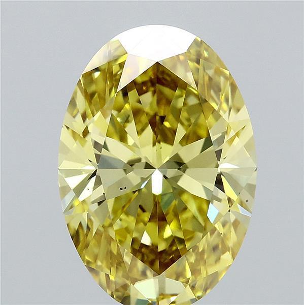 4.03 Ct. Fancy Intense Yellow Oval Lab Grown Diamond