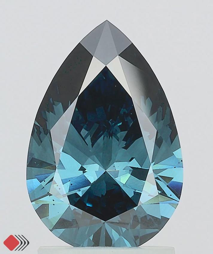 1.90 Ct. Fancy Deep Blue Pear Lab Grown Diamond