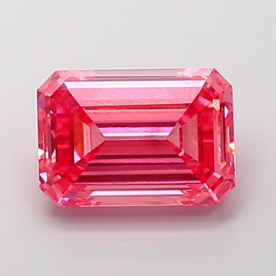 3.87 Ct. Fancy Vivid Pink Emerald Lab Grown Diamond