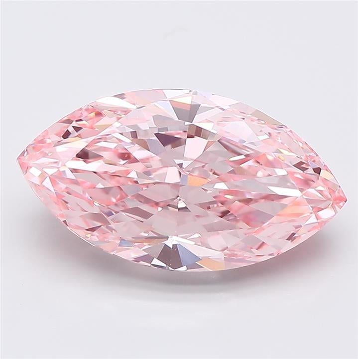 6.02 Ct. Fancy Vivid Pink Marquise Lab Grown Diamond