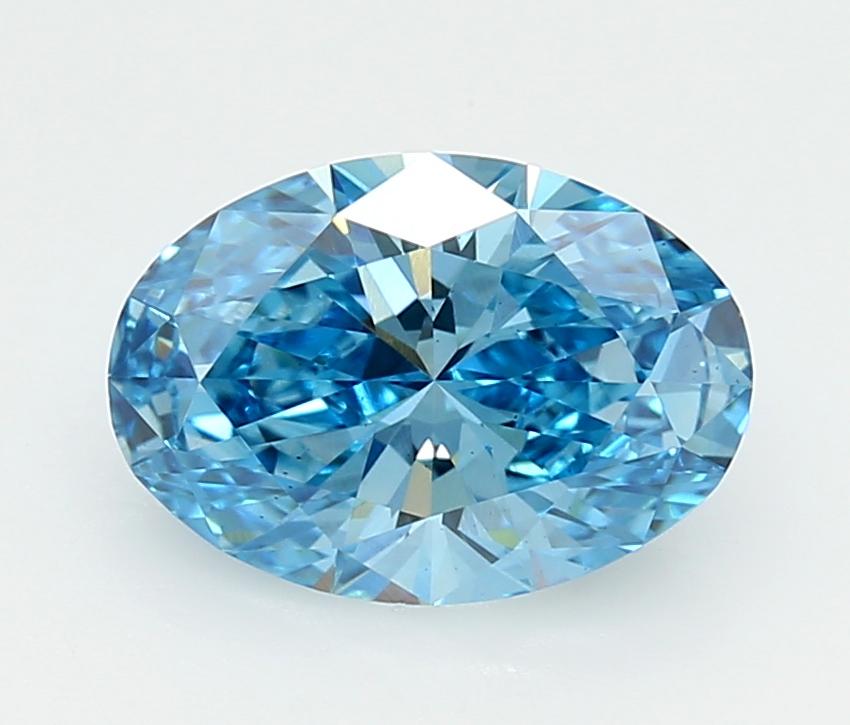 2.04 Ct. Fancy Vivid  Blue Oval Lab Grown Diamond